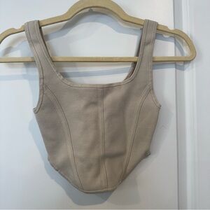 Babaton Tan Crop Top